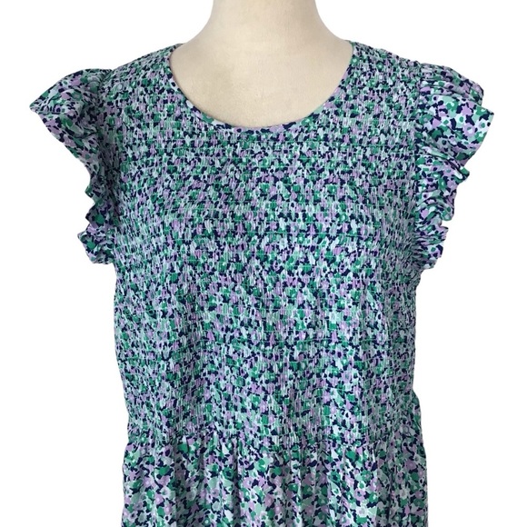 A New Day Floral Smocked Open Back Midi Dress Size XXL - Picture 9 of 9